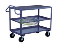 Ergonomic Handled 3 Shelf Service Cart 2,400 Pound Capacity 30 x 72 Ergonomic Handled 3 Shelf Service Cart 2,400 Pound Capacity 30 x 72