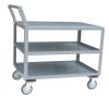 Offset Handle Low Profile 1,200 Pound Capacity 3 Shelf Cart 30 x 60