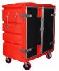 Plastic Rolling Cart with Lockable Doors