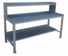 Stationary work bench 36 x 72 with half shelf riser