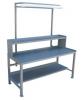 Stationary work bench 36 x 72 with light fixture and riser