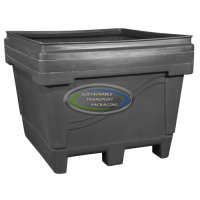 31cu ft - 48x44x36 Fixed Wall Bulk Container - 2-way Entry