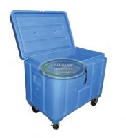 11cu ft - 43x27.5x39.5 Insulated Container w/Hinged Lid &amp; Casters