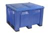 Fixed Wall Bulk Container, 48x40x31 Blue with Short Runners Fixed Wall Bulk Container, 48x40x31 Blue with Short Runners